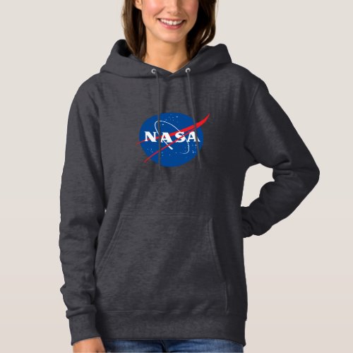 Iconic NASA Womens Hoodie Meteorite Gray