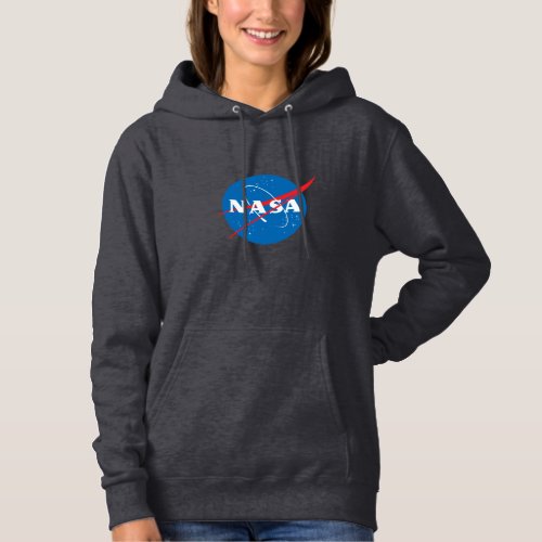 Iconic NASA Womens Hoodie Meteorite Gray