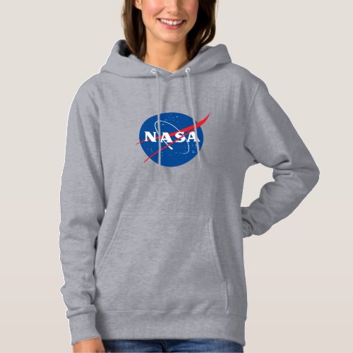 Iconic NASA Womens Hoodie Moon Gray