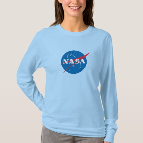 Iconic NASA Womens LS T_Shirt Uranus Blue