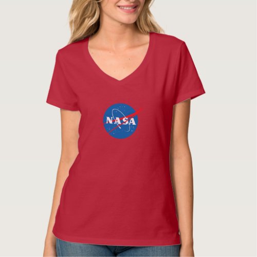 Iconic NASA Womens Mars Red Fitted T_Shirt