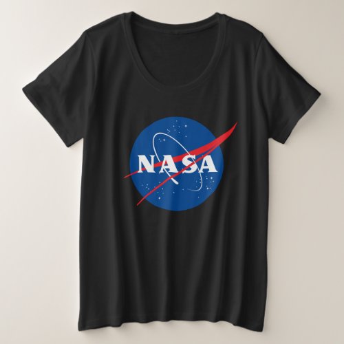 Iconic NASA Womens Plus T_Shirt Eclipse Black