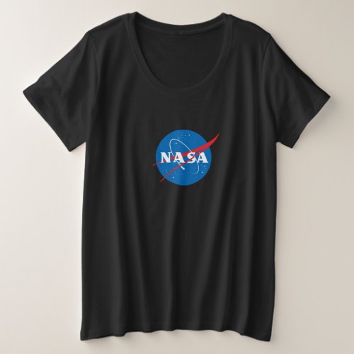 Iconic NASA Womens Plus T_Shirt Eclipse Black