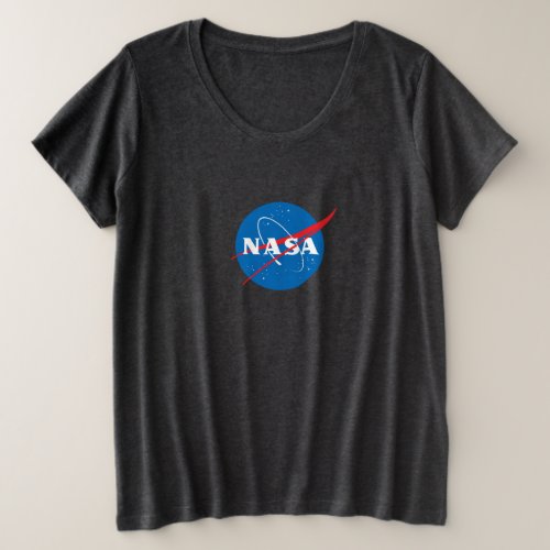 Iconic NASA Womens Plus T_Shirt Meteorite Gray