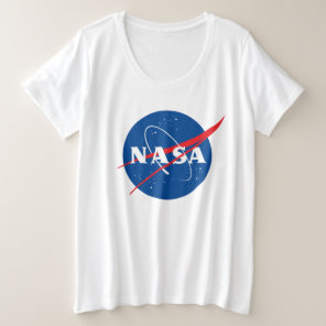 Iconic NASA Women’s Plus T-Shirt (Rocket White)