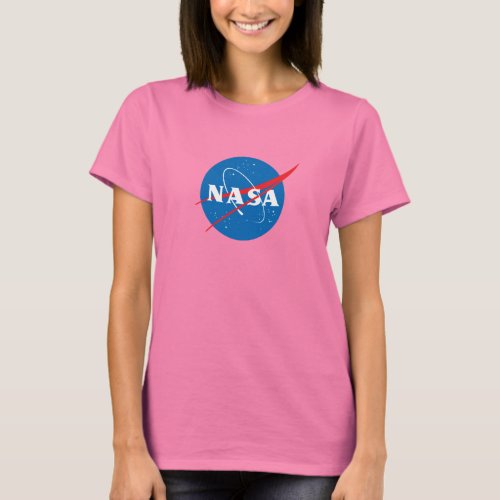 Iconic NASA Womens Short Sleeve T_Shirt Pink