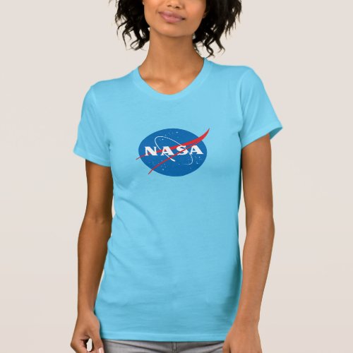 Iconic NASA Womens Slim T_Shirt Aquamarine Blue