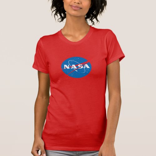 Iconic NASA Womens Slim T_Shirt Comet Red