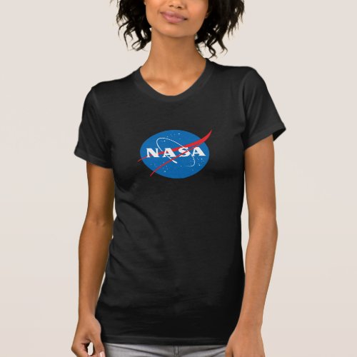 Iconic NASA Womens Slim T_Shirt Eclipse Black