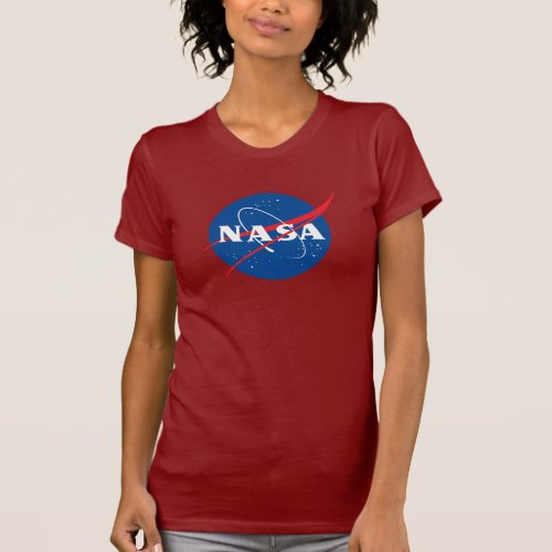 Iconic NASA Womens Slim T_Shirt Mars Red