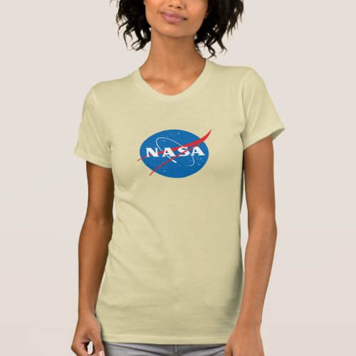 Iconic NASA Womens Slim T_Shirt Pluto Cream