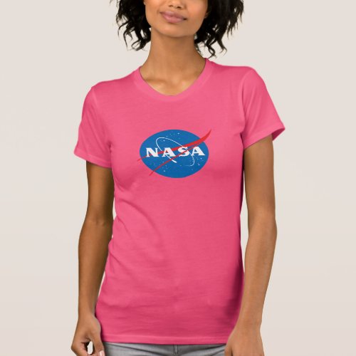 Iconic NASA Womens Slim T_Shirt Sunset Pink