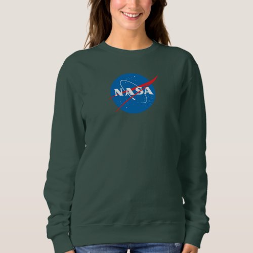 Iconic NASA Womens Sweatshirt Aurora Green
