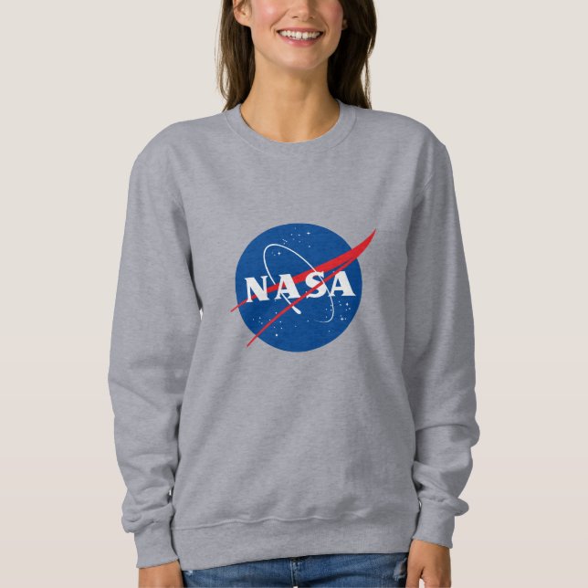 Iconic NASA Women’s Sweatshirt (Moon Gray) (Front)
