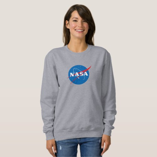 Iconic NASA Womens Sweatshirt Moon Gray