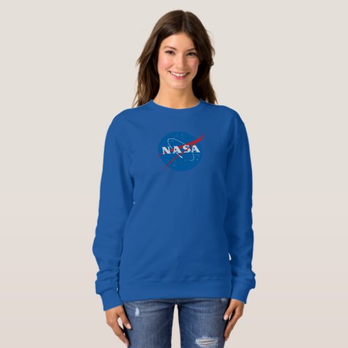 Iconic NASA Womens Sweatshirt Neptune Blue