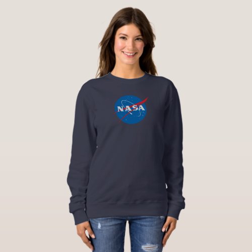 Iconic NASA Womens Sweatshirt Night Sky Blue