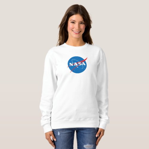 Iconic NASA Womens Sweatshirt Rocket White