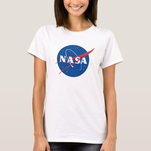 Iconic NASA Womens T_Shirt Rocket White