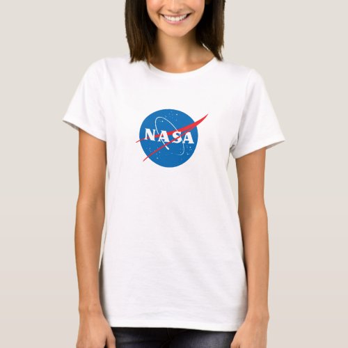 Iconic NASA Womens T_Shirt Rocket White
