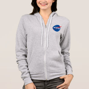 Iconic NASA Women’s Zip Up Hoodie (Mercury Gray)