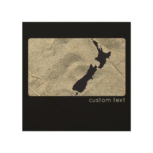 ICONIC NEW ZEALAND SAND BEACH BLACK NZ KIWIANA  WOOD WALL ART