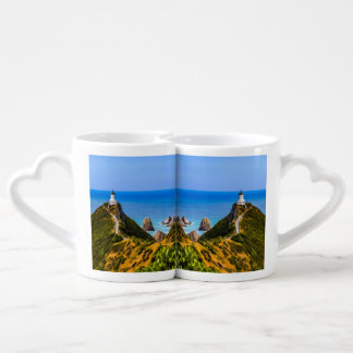 Iconic Nugget Point Lighthouse Scenic Coast Photo Coffee Mug Set