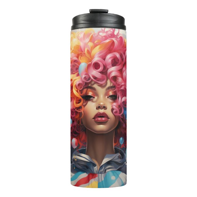 Iconic Painterly Afro Girl Tumbler (Front)