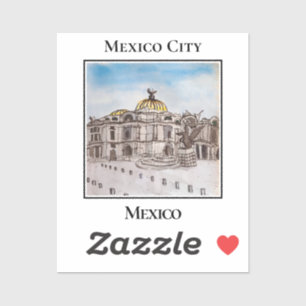 Iconic Palacio de Bellas Artes in Mexico City Sticker
