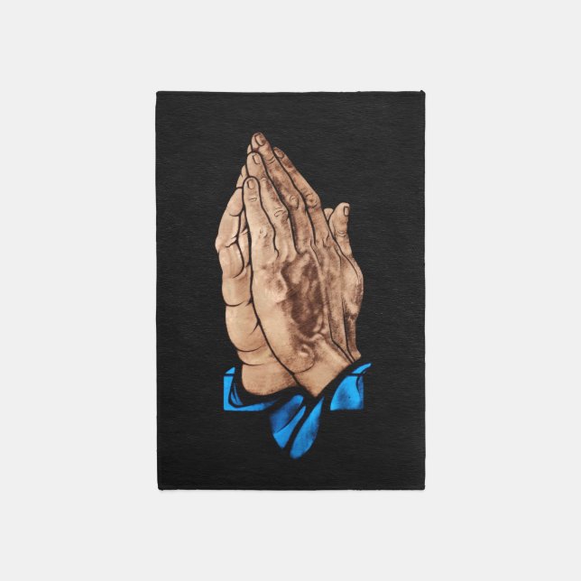 Iconic Praying Hands Devotion Prayer Mat (Front (Vertical))