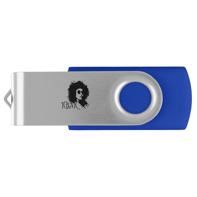 ICONIC Queen – Afro Glam Art Flash Drive (Back)