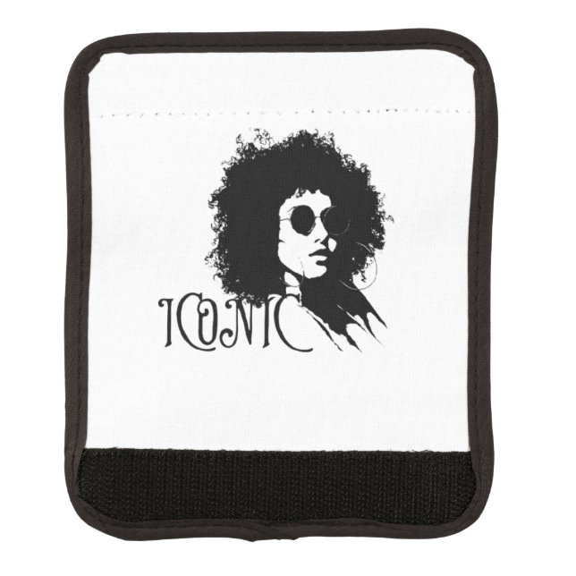 ICONIC Queen – Afro Glam Art Luggage Handle Wrap (Front)