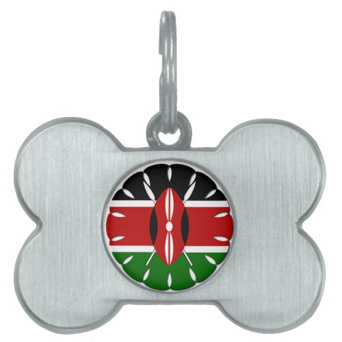 Iconic Regal Kenya Republic Flag Inspired Artwork Pet Name Tag