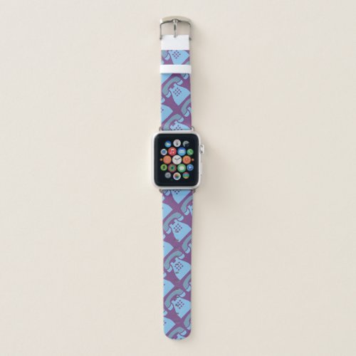 Iconic Retro Blue Phone on Custom Color Apple Watch Band