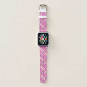 Iconic Retro Pink Phone on Custom Color Apple Watch Band