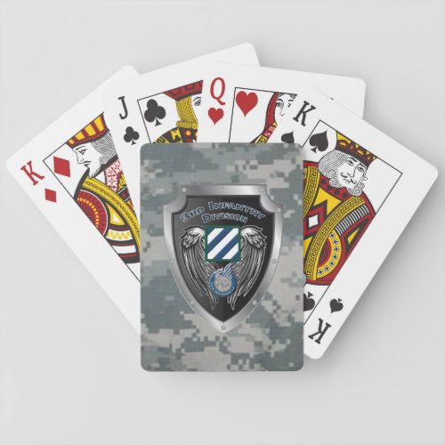 Iconic Rock of the Marne 3rd Infantry Division Poker Cards