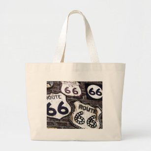 Route 66 Bags Zazzle Iconic Route 66 Large Tote Bag