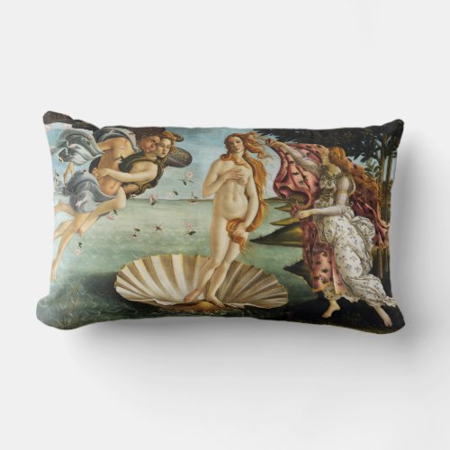 Iconic Sandro Botticelli The Birth of Venus Lumbar Pillow
