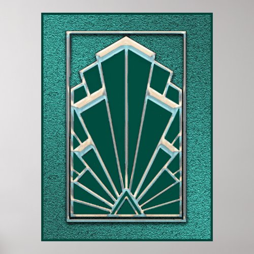 Iconic Shaped Art Deco Poster