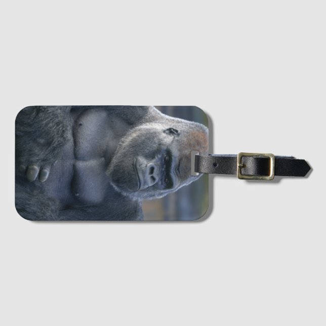 Iconic Silverback Oumbi Luggage Tag (Front Horizontal)