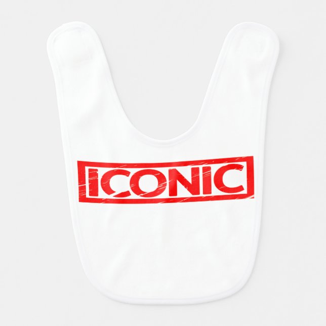Iconic Stamp Baby Bib (Front)