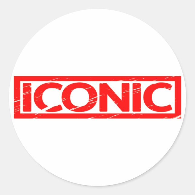 Iconic Stamp Classic Round Sticker (Front)