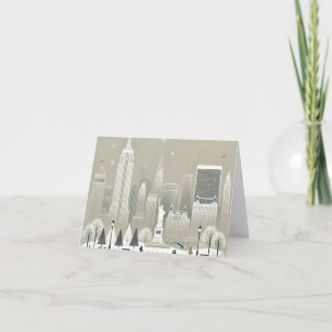 Iconic Statue of Liberty & NYC Skyline Holiday  Card