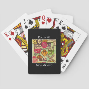 Iconic street signs Route 66 Poker Cards