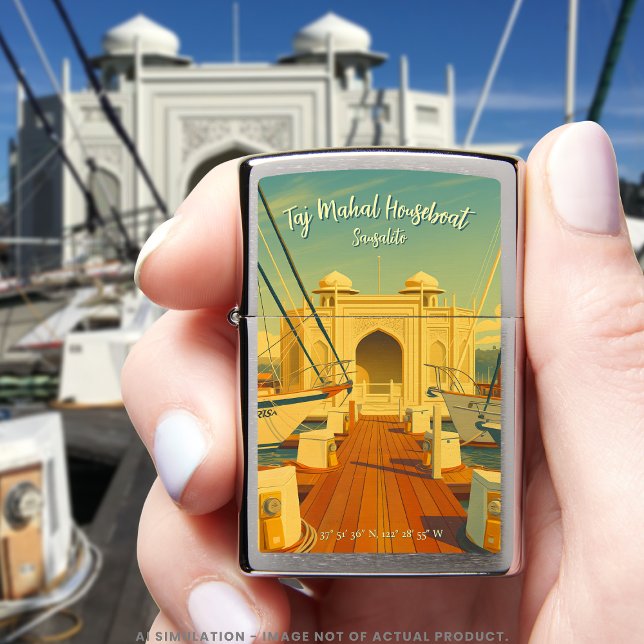 Iconic Taj Mahal Houseboat in Sausalito California Zippo Lighter (Creator Uploaded)