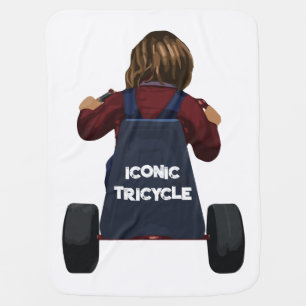 Iconic Tricycle Cute Baby Boy Girl Halloween 2023 Blanket