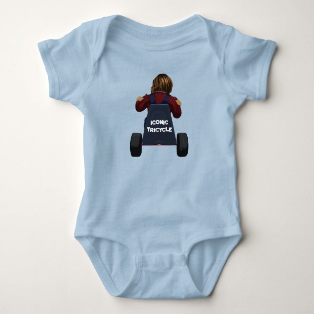 Iconic Tricycle Cute Baby Boy Girl Halloween 2023 Bodysuit (Front)