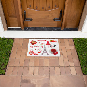 Iconic Valentine's Day Romantic Mona More Souvenir Doormat