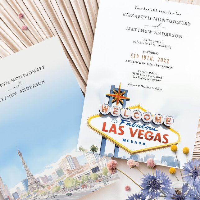 Iconic Vegas Welcome Sign Wedding Invitation (Creator Uploaded)