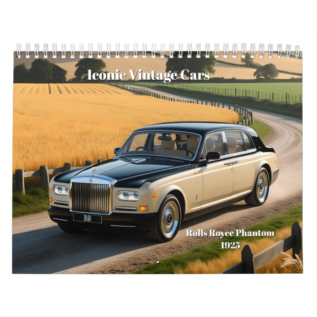 Iconic Vintage Cars Calendar (Cover)